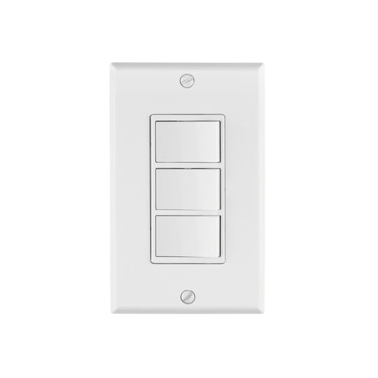 PA-APTR-CLP Placa armada con 3 interruptores sencillos, línea Classic