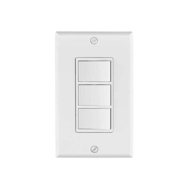 PA-APTR-CLP Placa armada con 3 interruptores sencillos, línea Classic