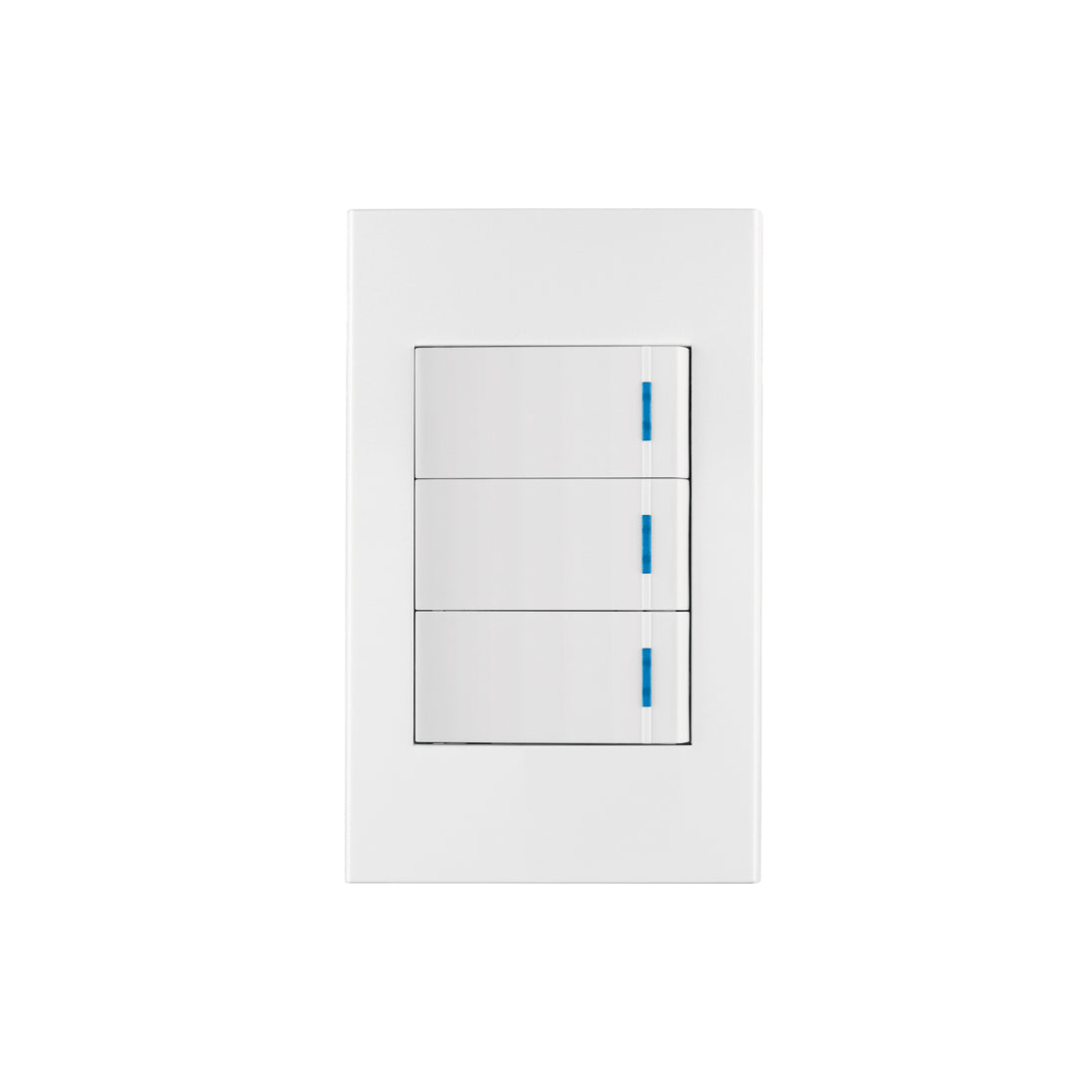 PA-APTR-EB Placa armada 3 interruptores, 1 módulo, Española, blanco