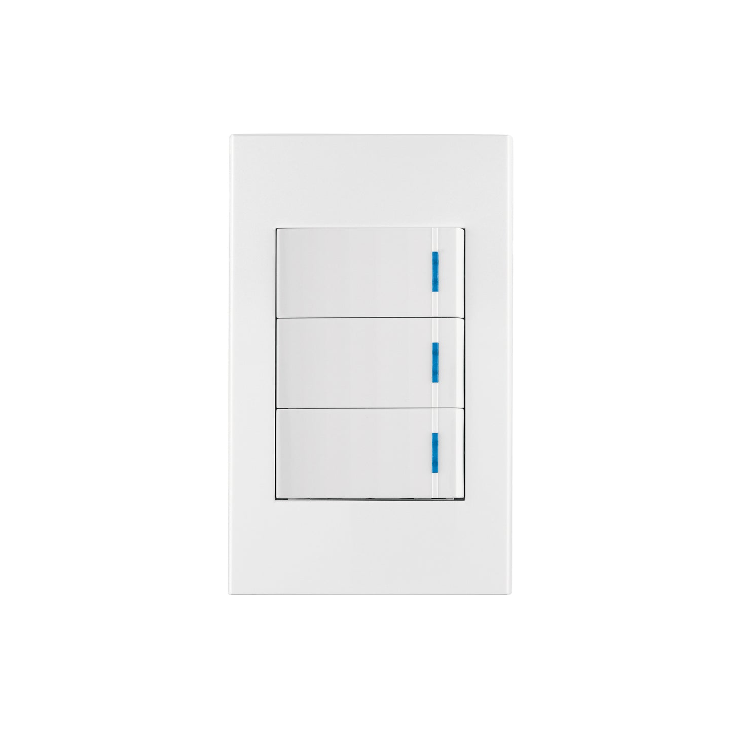 PA-APTR-EEB Placa armada 3 interruptores 1de 3vías,1 mod,Española,blanco