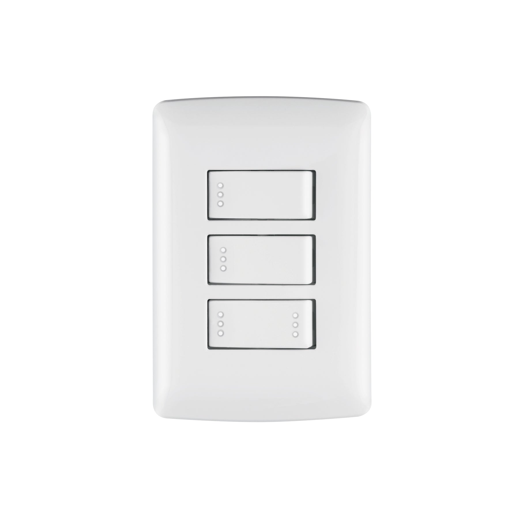 PA-APTR-EIB Placa armada 2 interruptores 1escalera blanco,línea Italia
