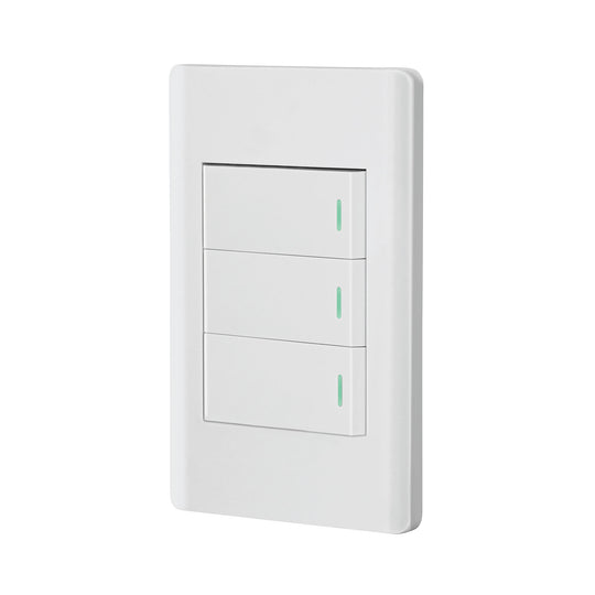 PA-APTR-ELB Placa armada blanca 2 interruptores 1 de 3 vías 1 mód,Lisboa