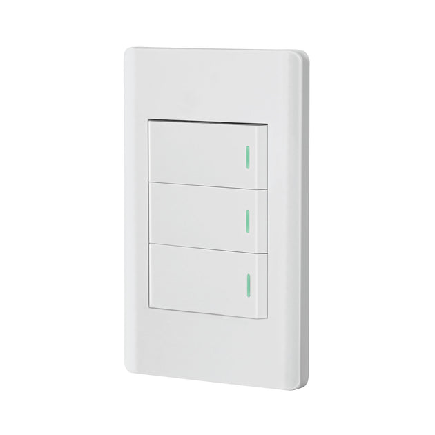 PA-APTR-ELB Placa armada blanca 2 interruptores 1 de 3 vías 1 mód,Lisboa