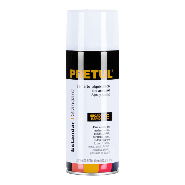 PA-BB-P Pintura en aerosol, blanco brillante, 400ml, Pretul