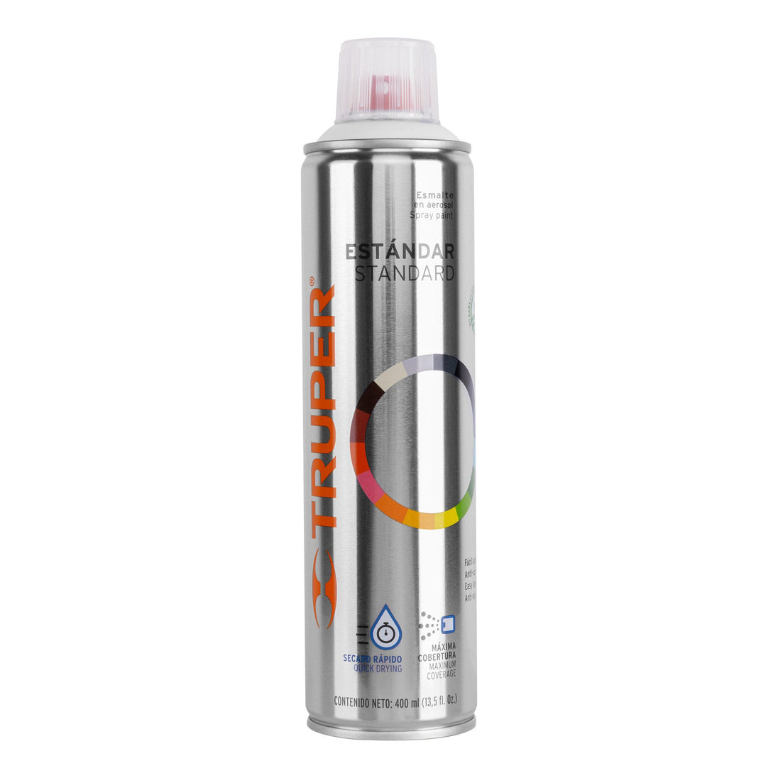PA-BB Pintura en aerosol, blanco brillante, bote esbelto, 400 ml