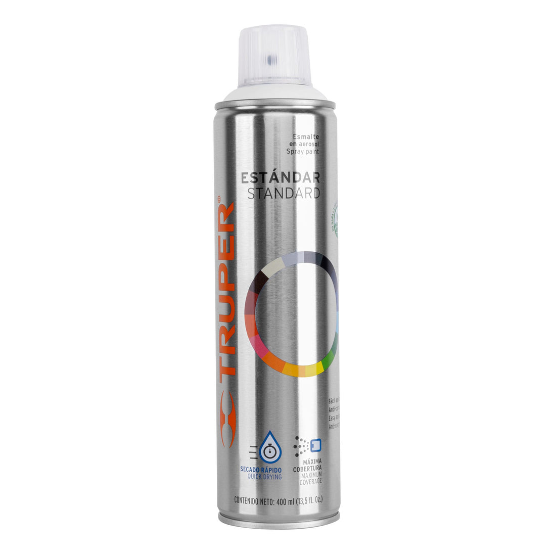 PA-BM Pintura en aerosol, blanco mate, bote esbelto, 400 ml