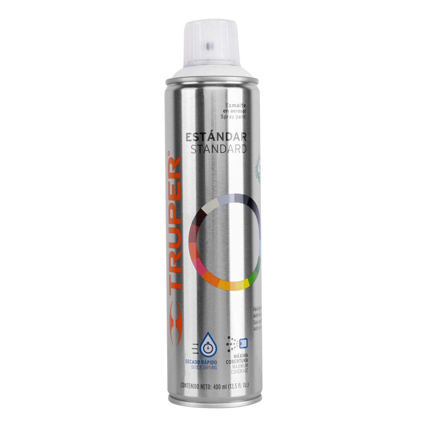 PA-BM Pintura en aerosol, blanco mate, bote esbelto, 400 ml