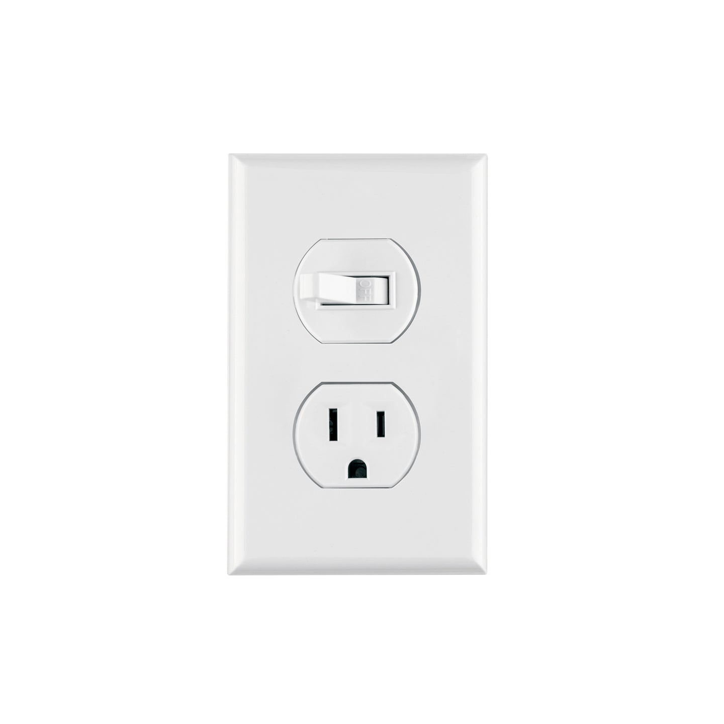 PA-COAP-SB Placa armada interruptor y contacto, línea Standard, blanco