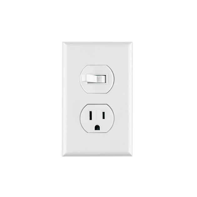 PA-COAP-SB Placa armada interruptor y contacto, línea Standard, blanco