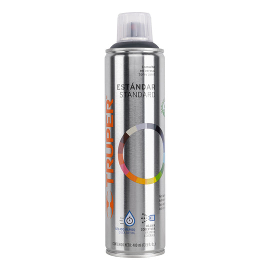 PA-GO Pintura en aerosol, gris obscuro, bote esbelto, 400 ml