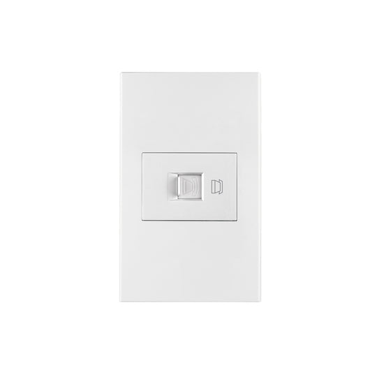 PA-TE-EB Placa armada 1 toma para teléfono, 1.5 mod, Española, blanco
