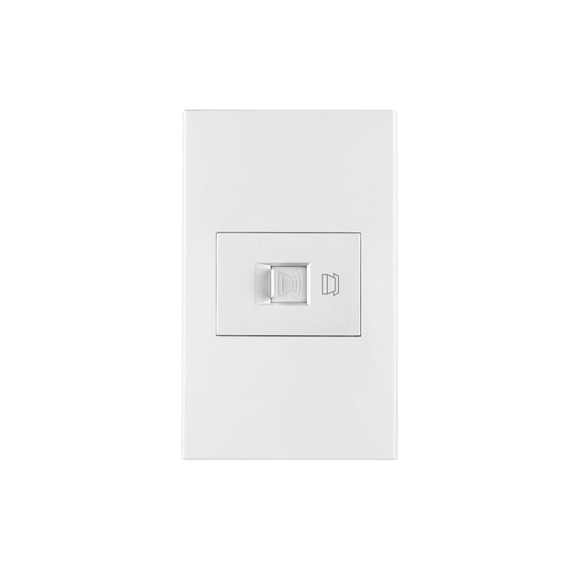 PA-TE-EB Placa armada 1 toma para teléfono, 1.5 mod, Española, blanco