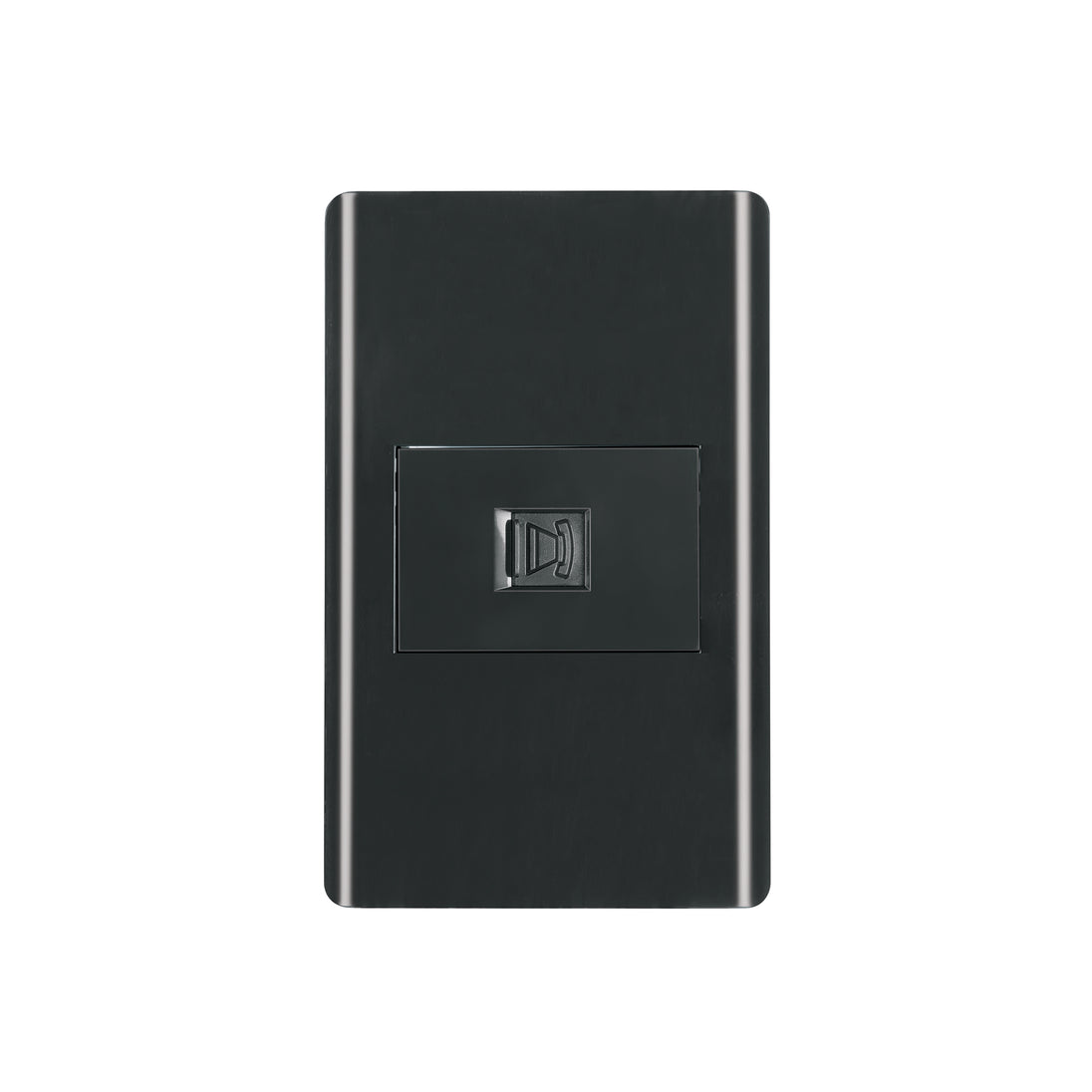 PA-TE-LN Placa armada negra 1 toma para teléfono 1.5 mód, Lisboa