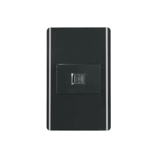 PA-TE-LN Placa armada negra 1 toma para teléfono 1.5 mód, Lisboa