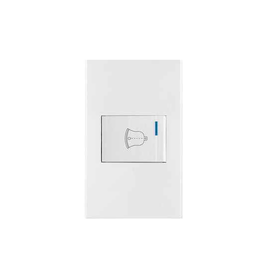 PA-TI-EB Placa armada 1 interruptor de timbre,1.5mod, Española,blanco