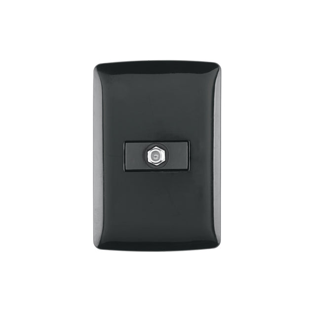 PA-TV-IN Placa armada con conexión para TV, negro, línea Italiana