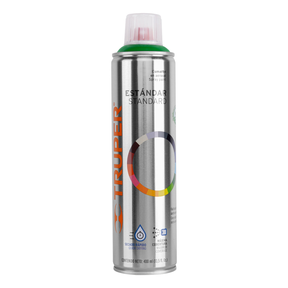 PA-VE Pintura en aerosol, verde ecológico, bote esbelto, 400 ml