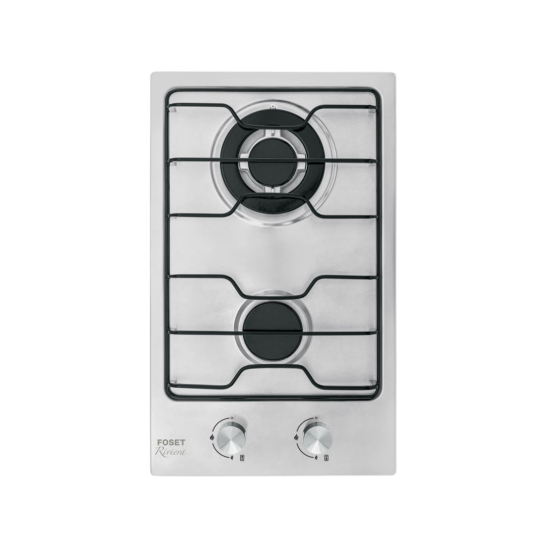 PAE-2F Parrilla gas empotrable 30 cm, 2 quemadores, esmalte, FOSET