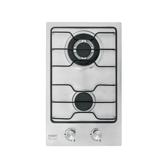 PAE-2F Parrilla gas empotrable 30 cm, 2 quemadores, esmalte, FOSET
