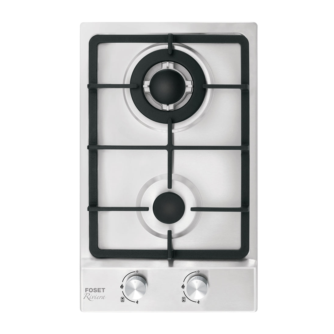 PAE-302GA Parrilla gas empotrable 30cm, 2 quem, acero inox, RIVIERA