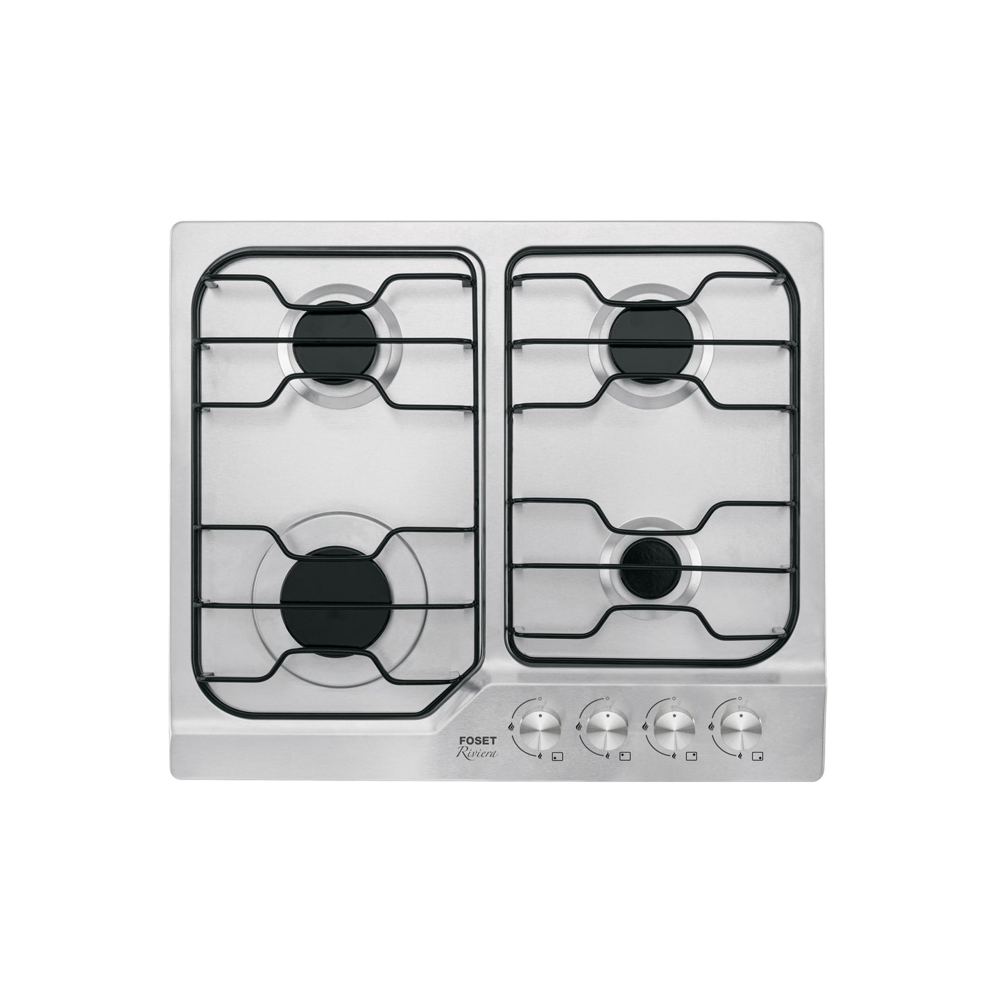 PAE-4F Parrilla gas empotrable 60 cm, 4 quemadores, esmalte, FOSET