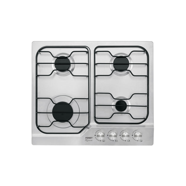 PAE-4F Parrilla gas empotrable 60 cm, 4 quemadores, esmalte, FOSET
