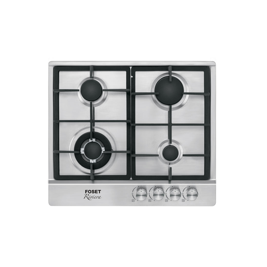 PAE-604GA Parrilla gas empotrable 60cm, 4 quem, acero inox, RIVIERA