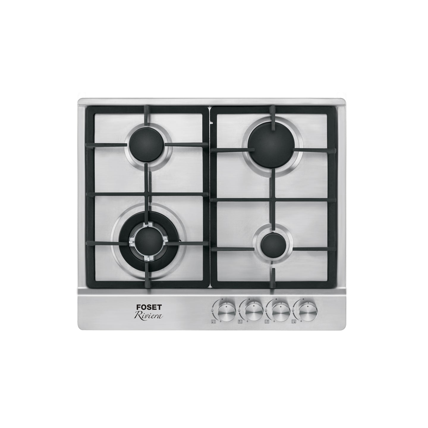 PAE-604GA Parrilla gas empotrable 60cm, 4 quem, acero inox, RIVIERA