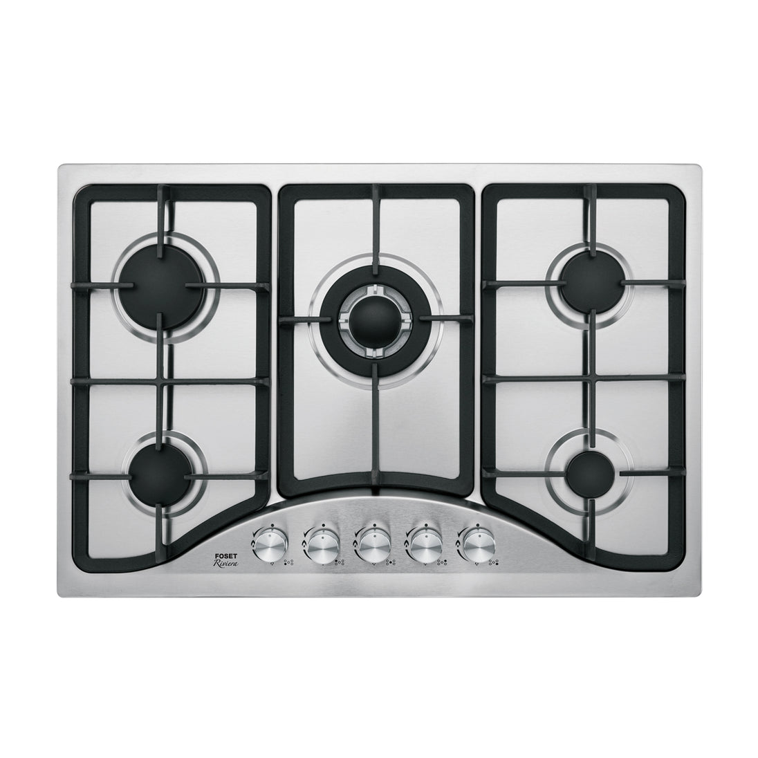 PAE-755GA Parrilla gas empotrable 75cm, 5 quem, acero inox, RIVIERA