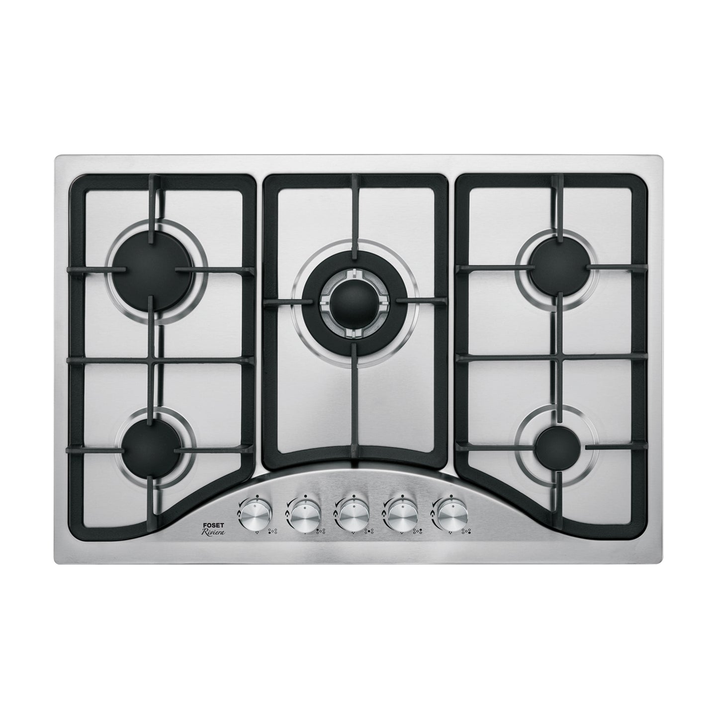 PAE-755GA Parrilla gas empotrable 75cm, 5 quem, acero inox, RIVIERA