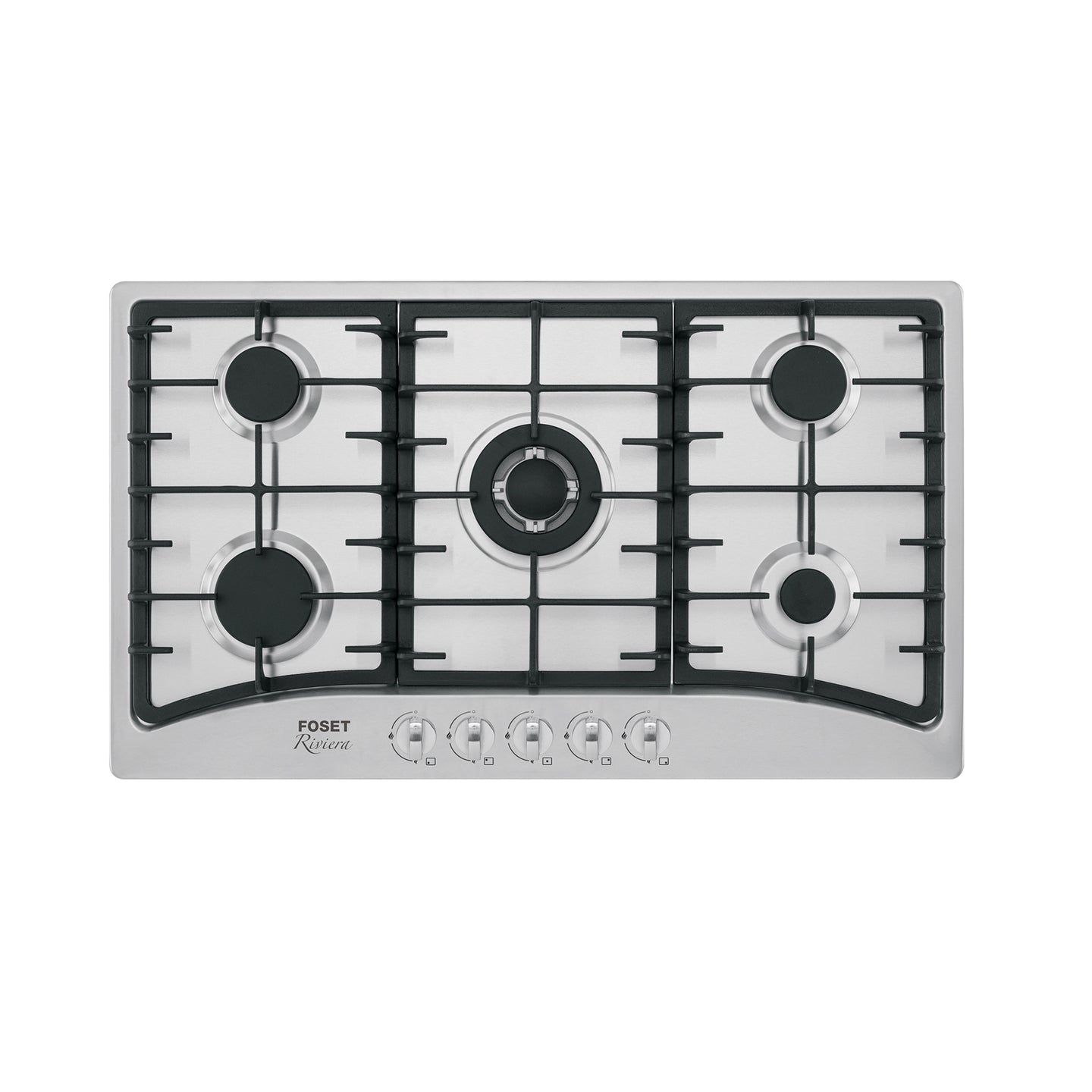 PAE-905GA Parrilla gas empotrable 90cm, 5 quem, acero inox, RIVIERA