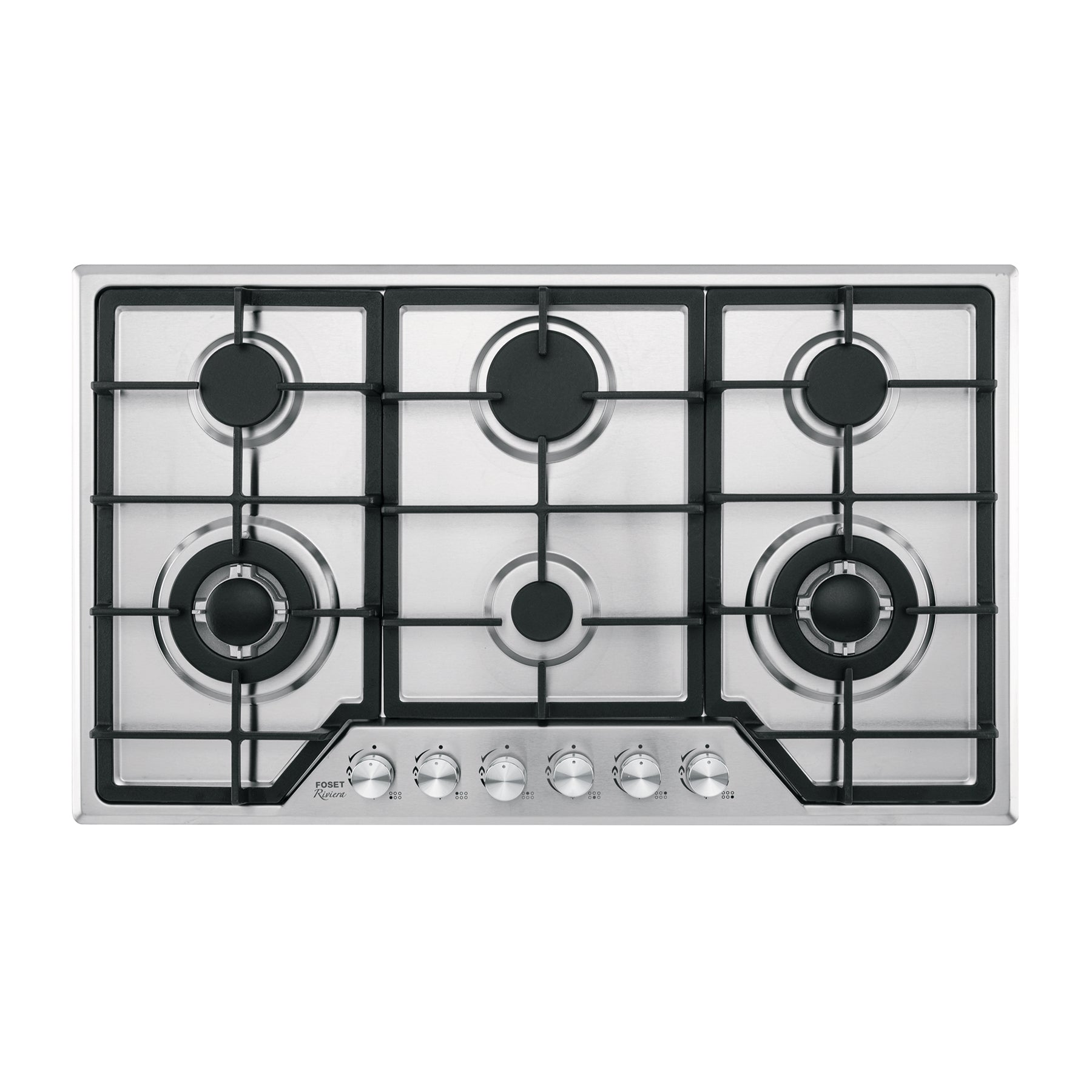 PAE-906GA Parrilla gas empotrable 90cm, 6 quem, acero inox, RIVIERA