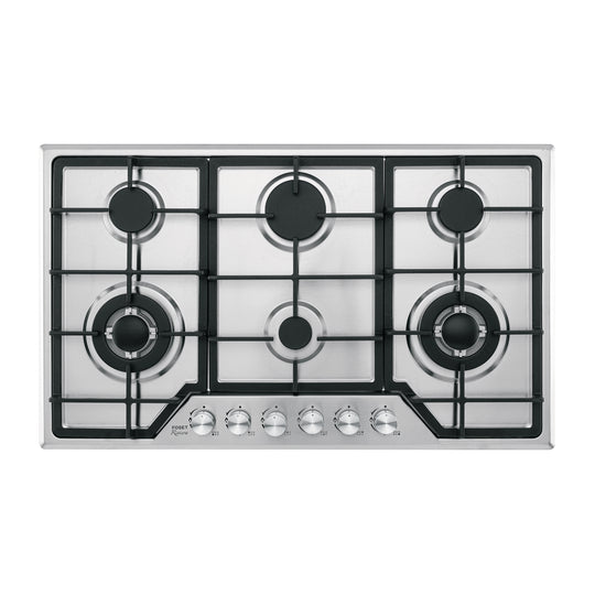 PAE-906GA Parrilla gas empotrable 90cm, 6 quem, acero inox, RIVIERA