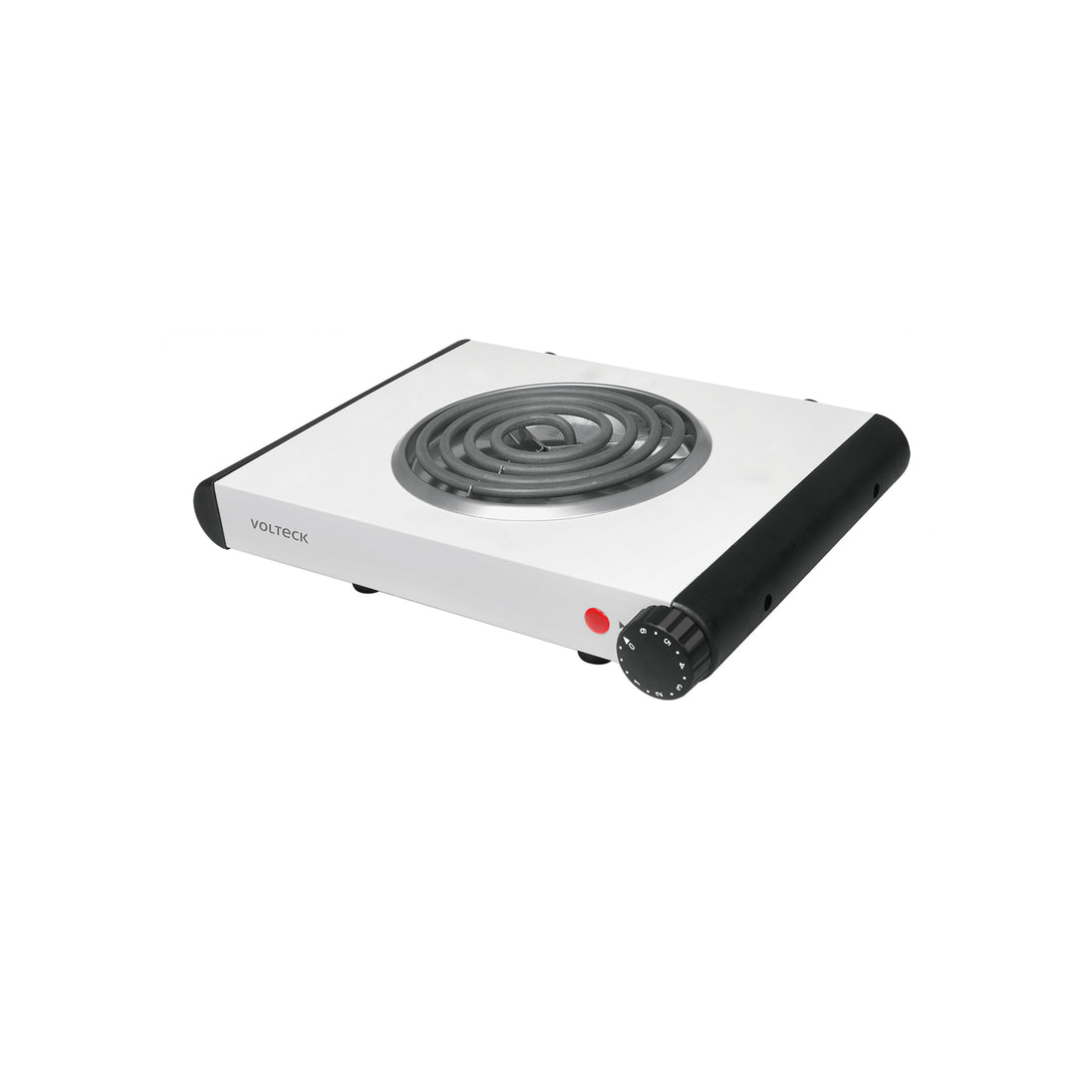 PAEL-1C Parrilla eléctrica 1 quemador en espiral, blanca, VOLTECK