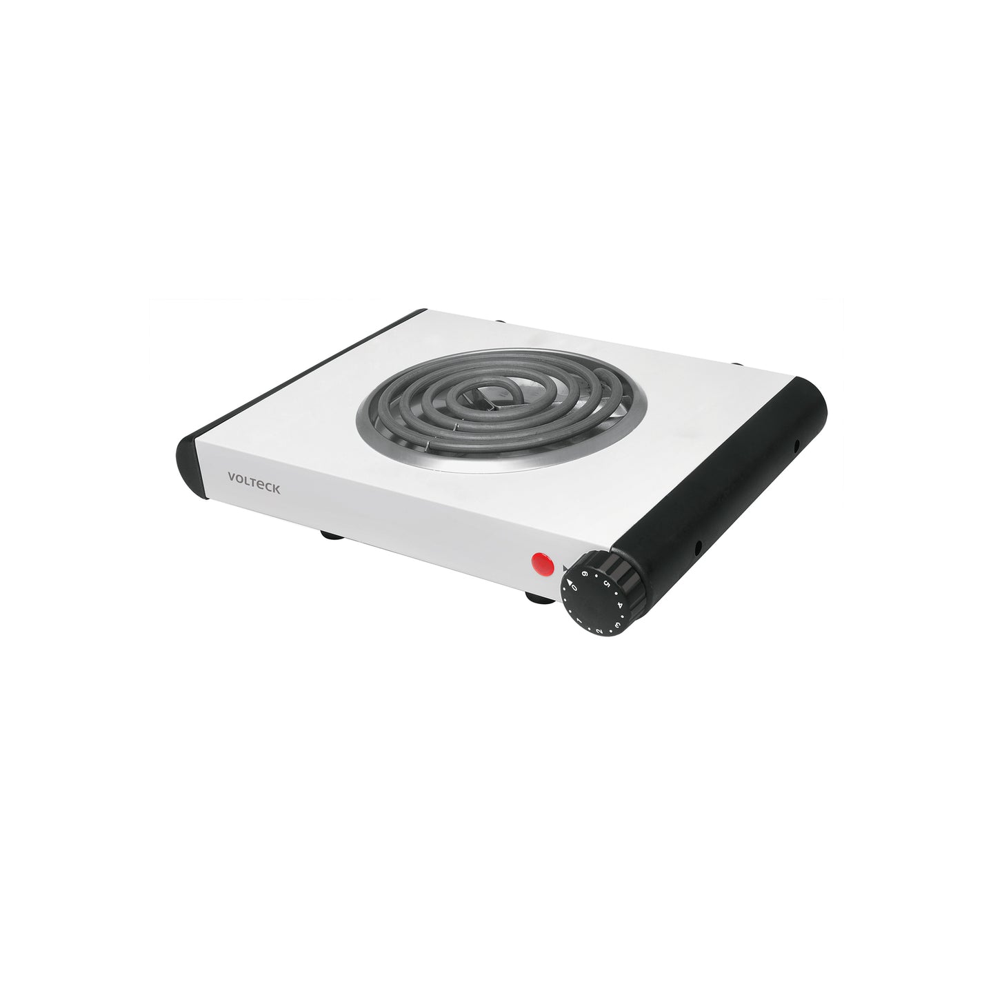 PAEL-1C Parrilla eléctrica 1 quemador en espiral, blanca, VOLTECK