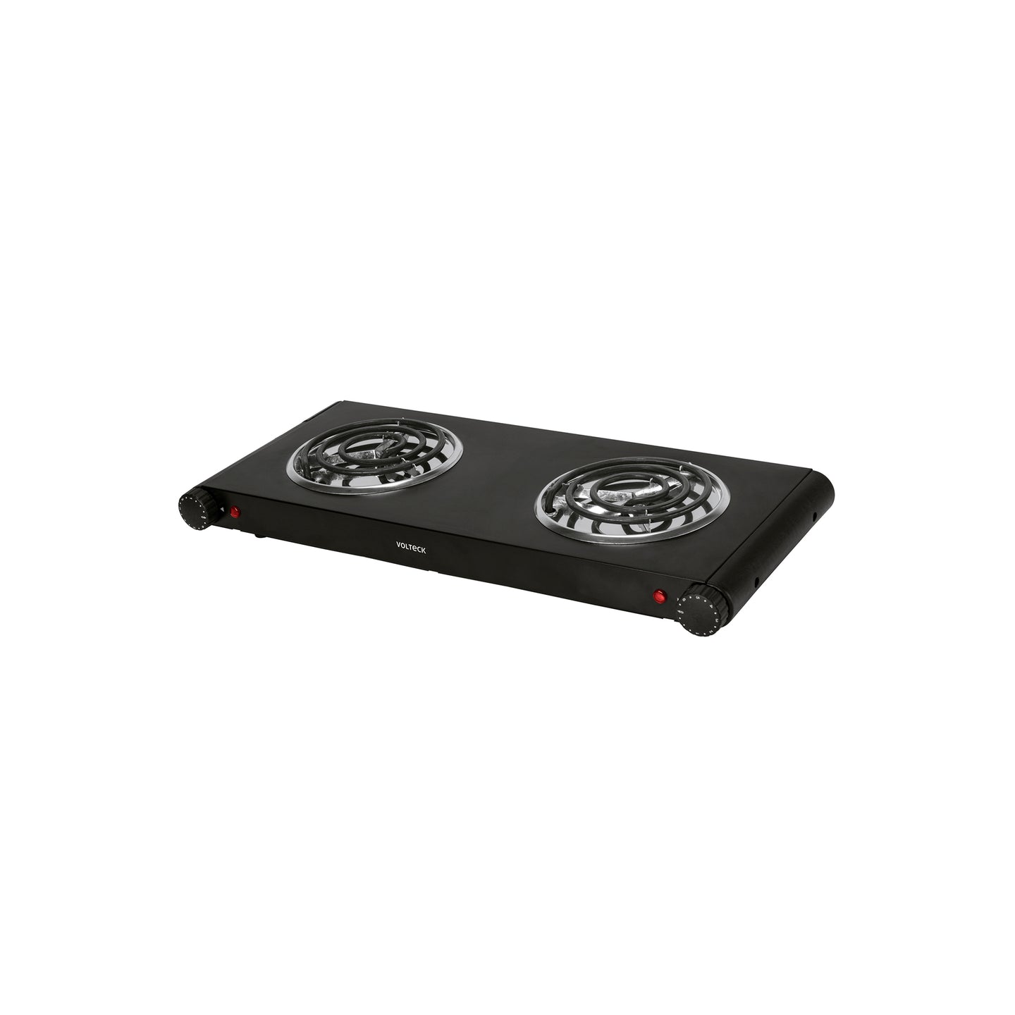 PAEL-2CN Parrilla eléctrica 2 quemadores en espiral, negra, VOLTECK