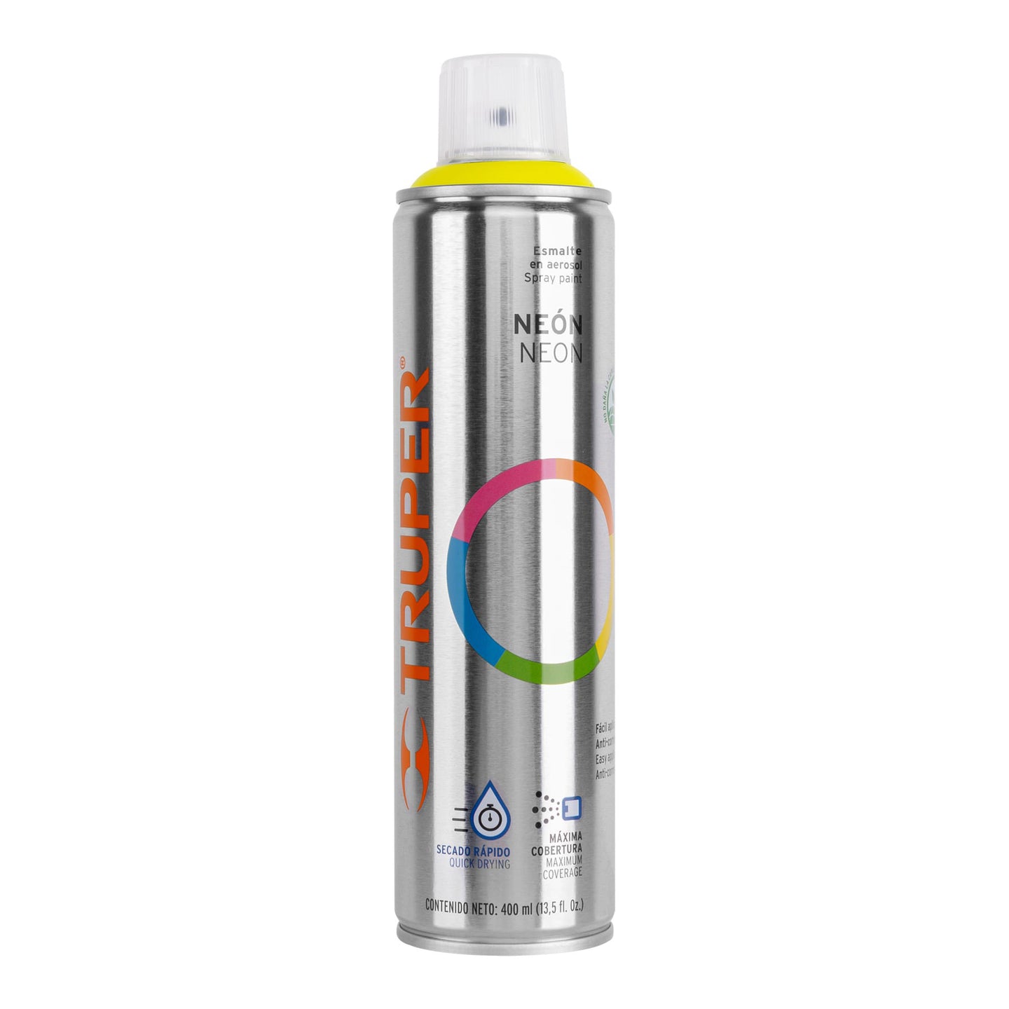 PAF-AM Pintura en aerosol, amarillo neón, bote esbelto, 400 ml