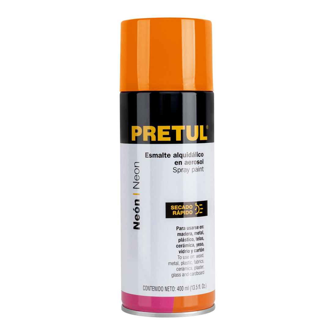 PAF-NA-P Pintura en aerosol, naranja neón, 400 ml, PRETUL
