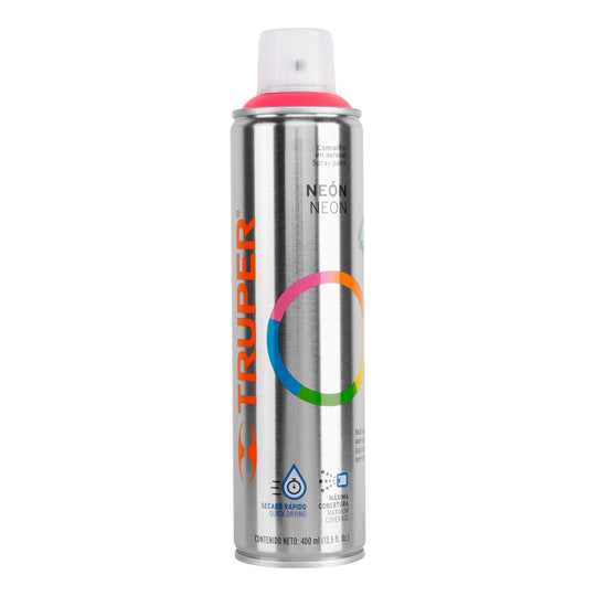 PAF-RS Pintura en aerosol, rosa neón, bote esbelto, 400 ml