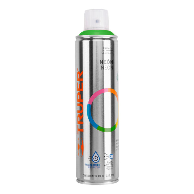 PAF-VE Pintura en aerosol, verde neón, bote esbelto, 400 ml