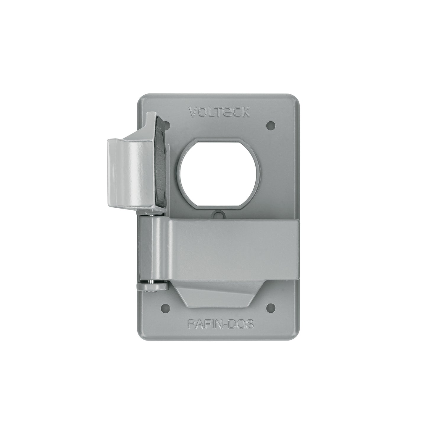 PAFIN-DOS Placa tipo FS, con cubierta, doble, sobreponer, Volteck