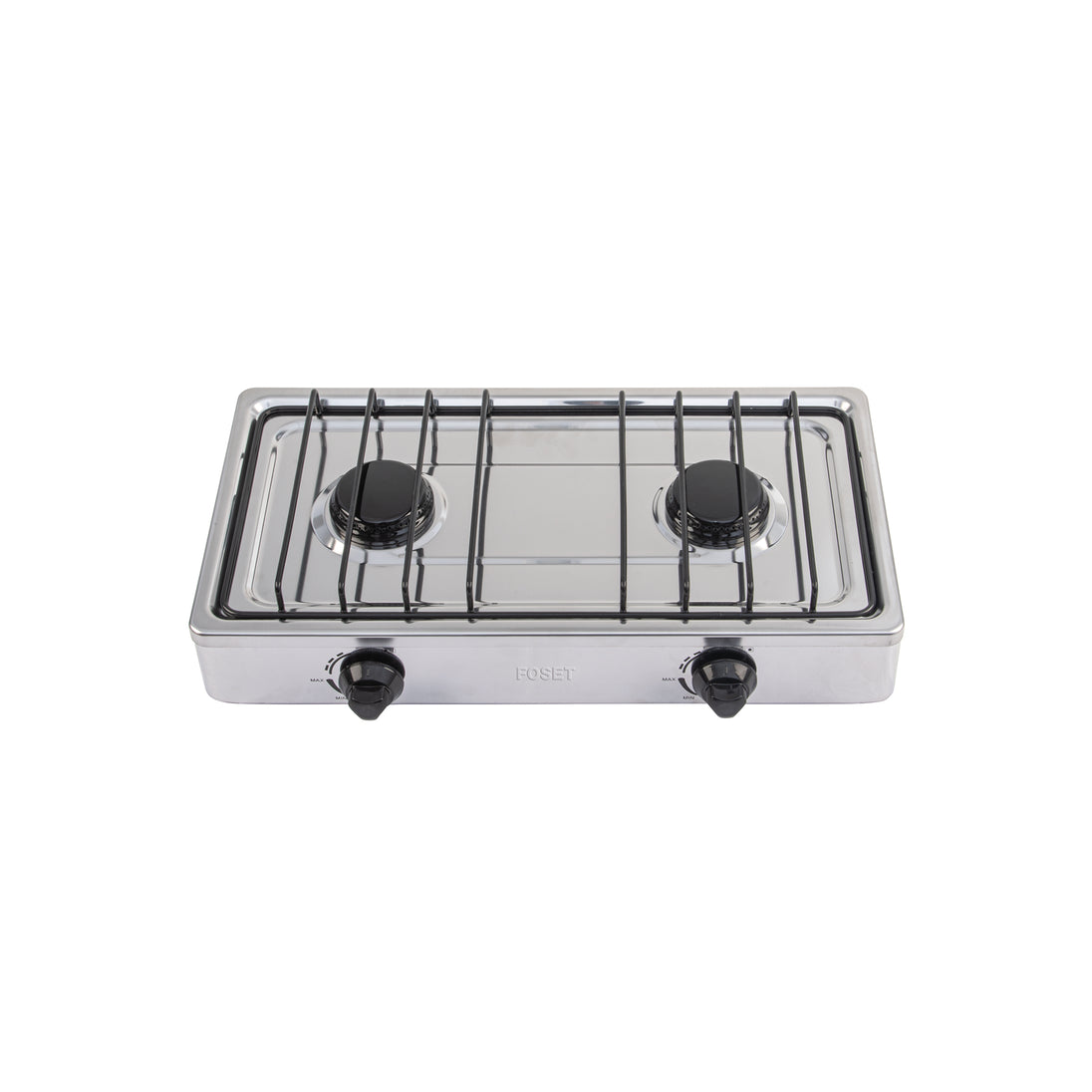 PAGA-2X Parrilla de gas de sobreponer 2 quemadores, inox, FOSET