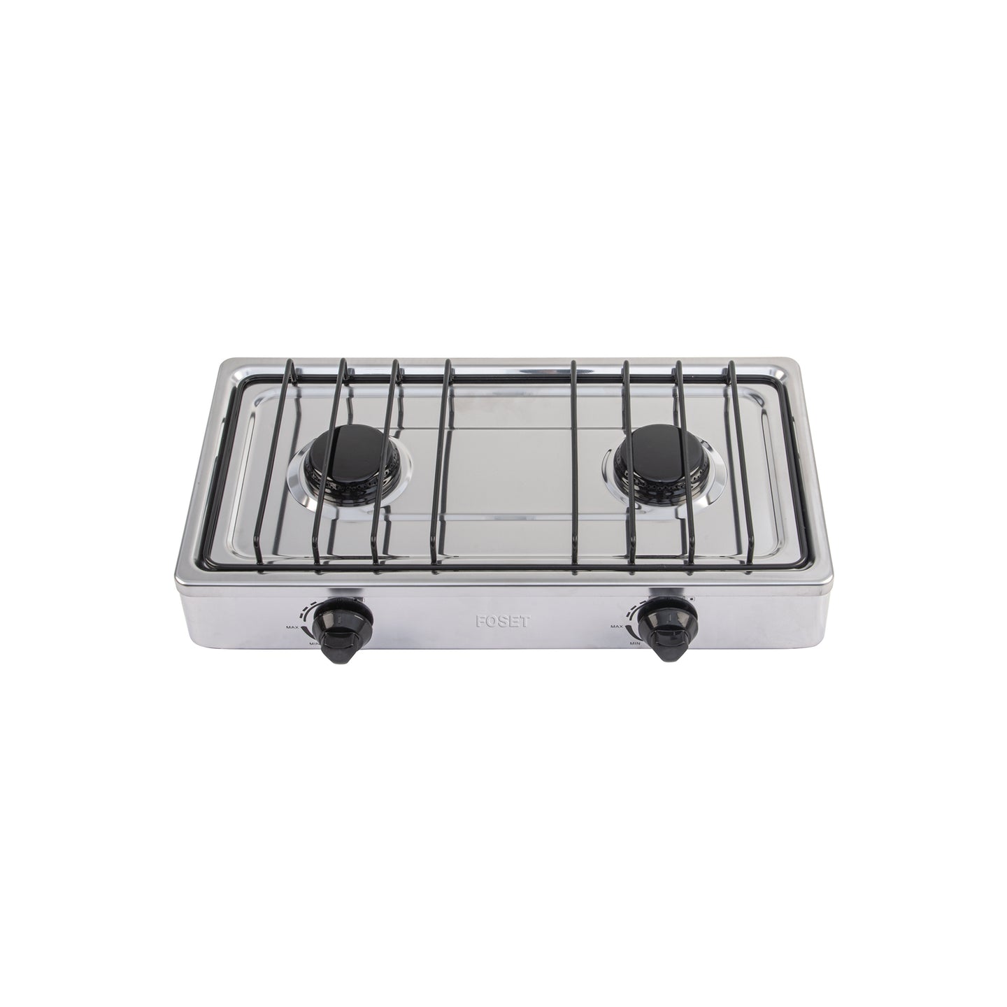 PAGA-2X Parrilla de gas de sobreponer 2 quemadores, inox, FOSET