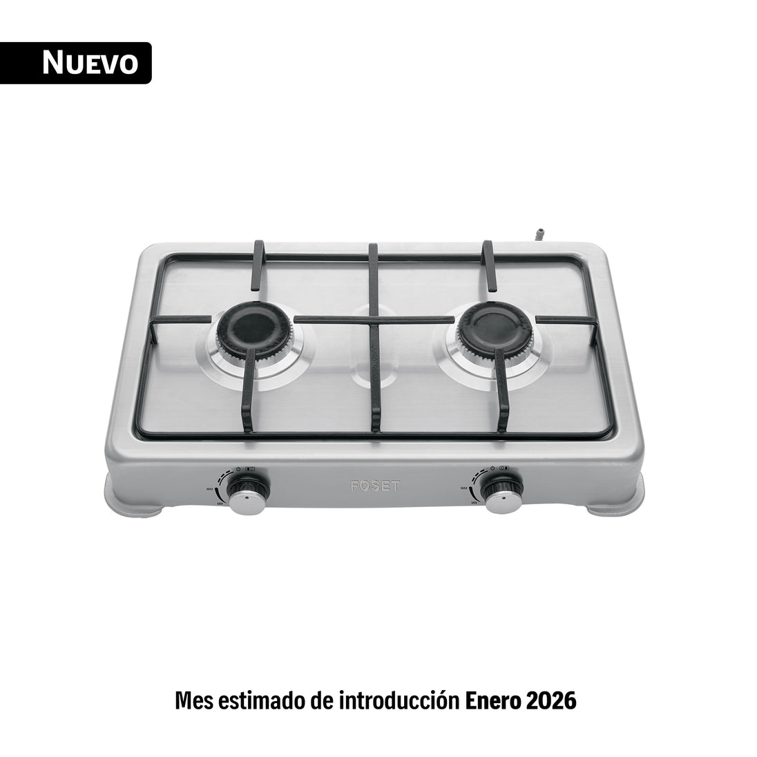 PAGA-2XA Parrilla de gas de sobreponer,2 quemadores, inox, FOSET AERO