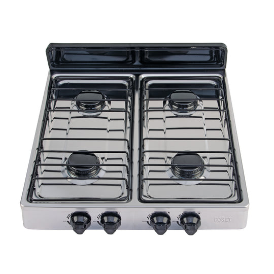 PAGA-4X Parrilla de gas de sobreponer 4 quemadores, inox, FOSET