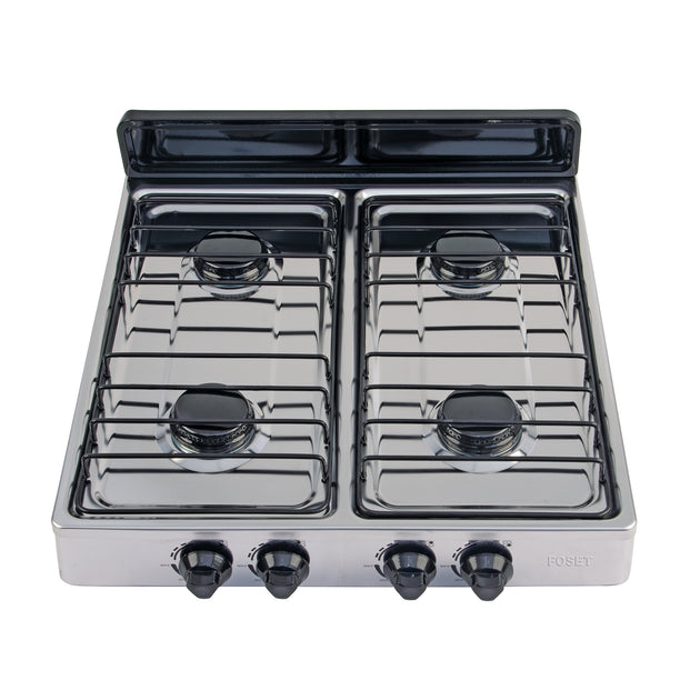 PAGA-4X Parrilla de gas de sobreponer 4 quemadores, inox, FOSET