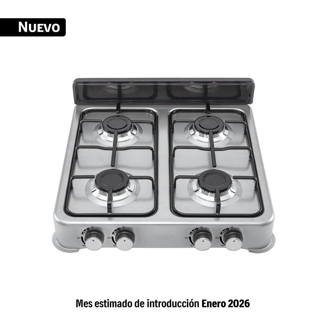 PAGA-4XA Parrilla de gas de sobreponer,4 quemadores, inox, FOSET AERO