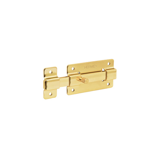 PAL-37 Pasador de barra plana 4" acabado latón, HERMEX