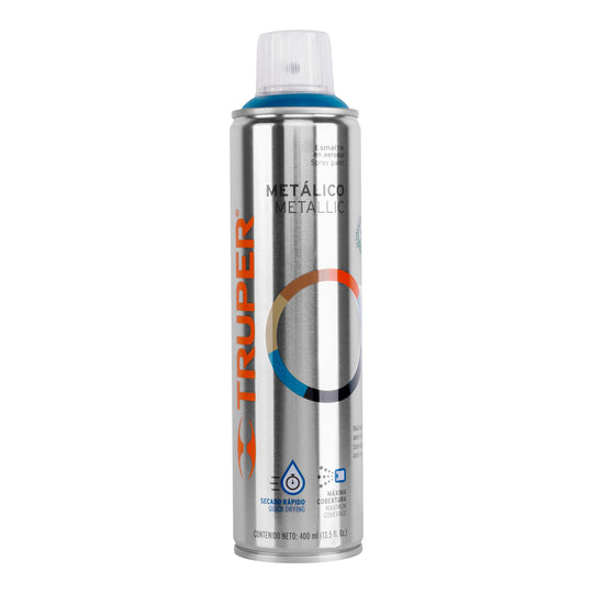 PAM-AZ Pintura en aerosol, azul metálico, bote esbelto, 400 ml