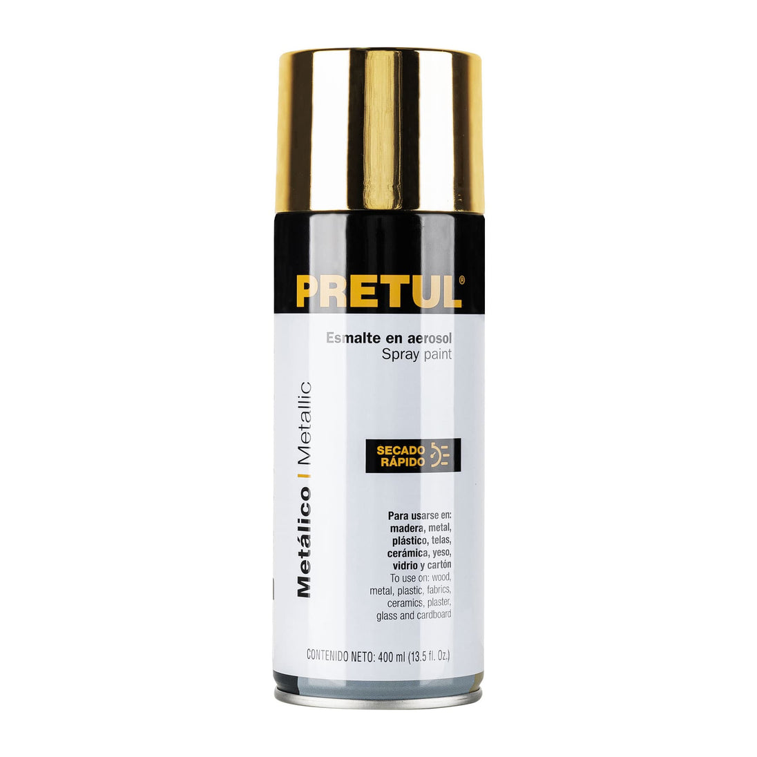 PAM-OR-P Pintura en aerosol, metálica, oro, 400 ml, PRETUL
